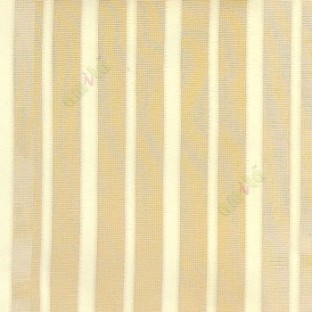 Gold beige color vertical pencil stripes net finished vertical and horizontal thread crossing checks poly sheer curtain